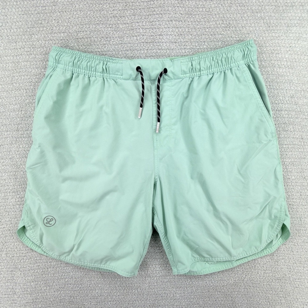 Legends Luka Shorts Mens Large Mint Green 7" Lined Running Gym Athletic